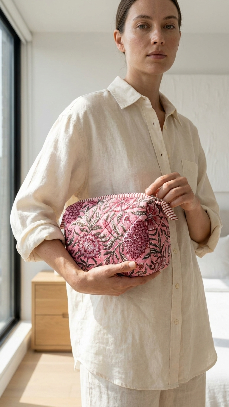 Pouch Set - Vibrant Pink,Plum / Deep Purple,Rose Pink