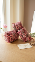 Pouch Set - Vibrant Pink,Plum / Deep Purple,Rose Pink