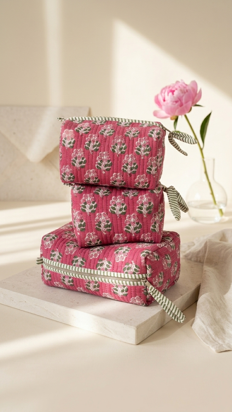 Pouch Set - Royal Pink - Hot Pink
