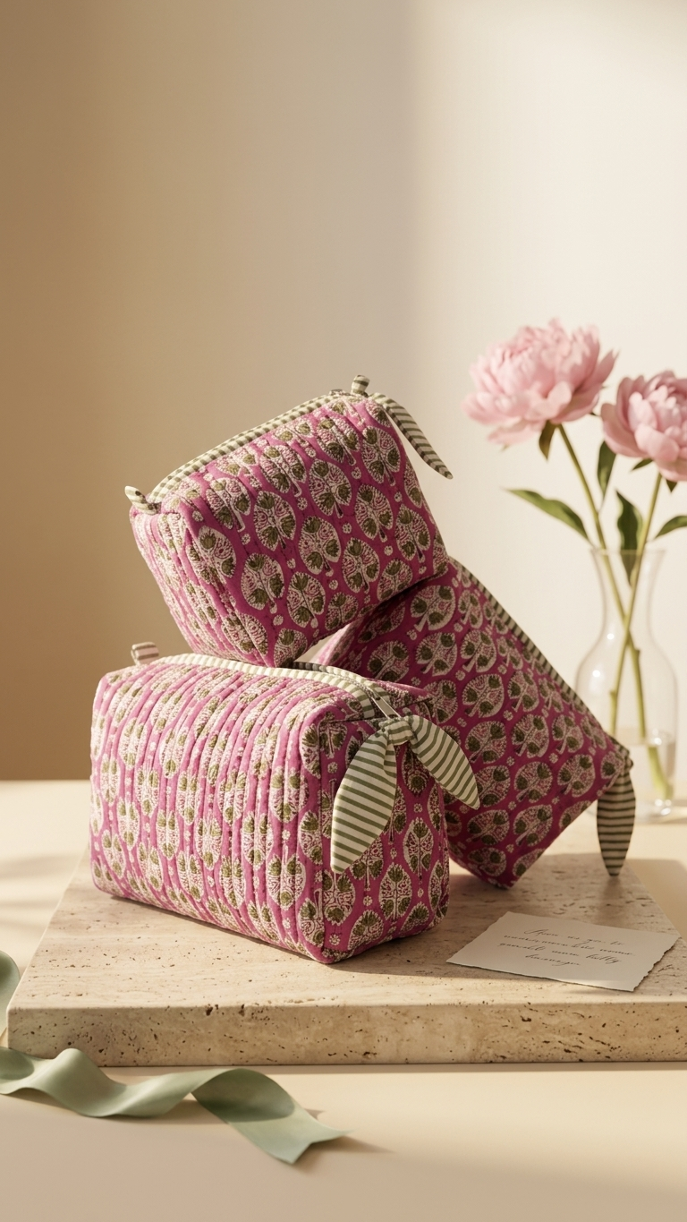Pouch Set - Berry Pink or Magenta